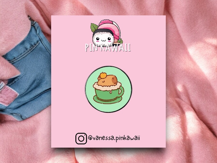 Pin's Broche Email | Cappy Tasse Chocolat | Café | Kawaii | Fun | Humour Mignon