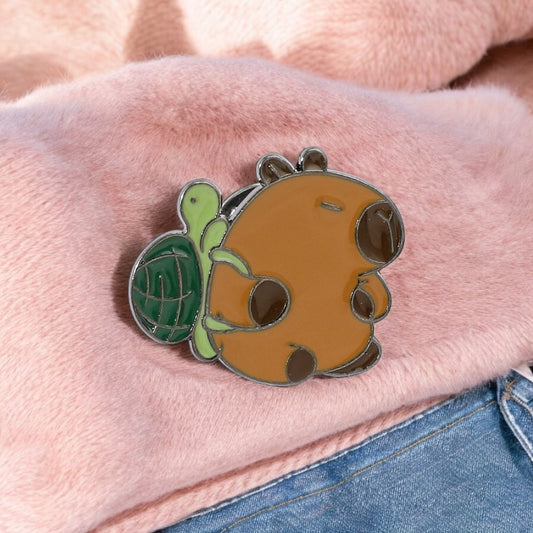 Pin's Broche Email | Cappy et Tortue | Meilleurs Amis | Kawaii | Fun | Humour Mignon