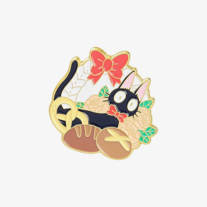 Pin's Broche Email | Chat Boulangerie | Chat Noir | Kawaii | Mignon Dessin Animé