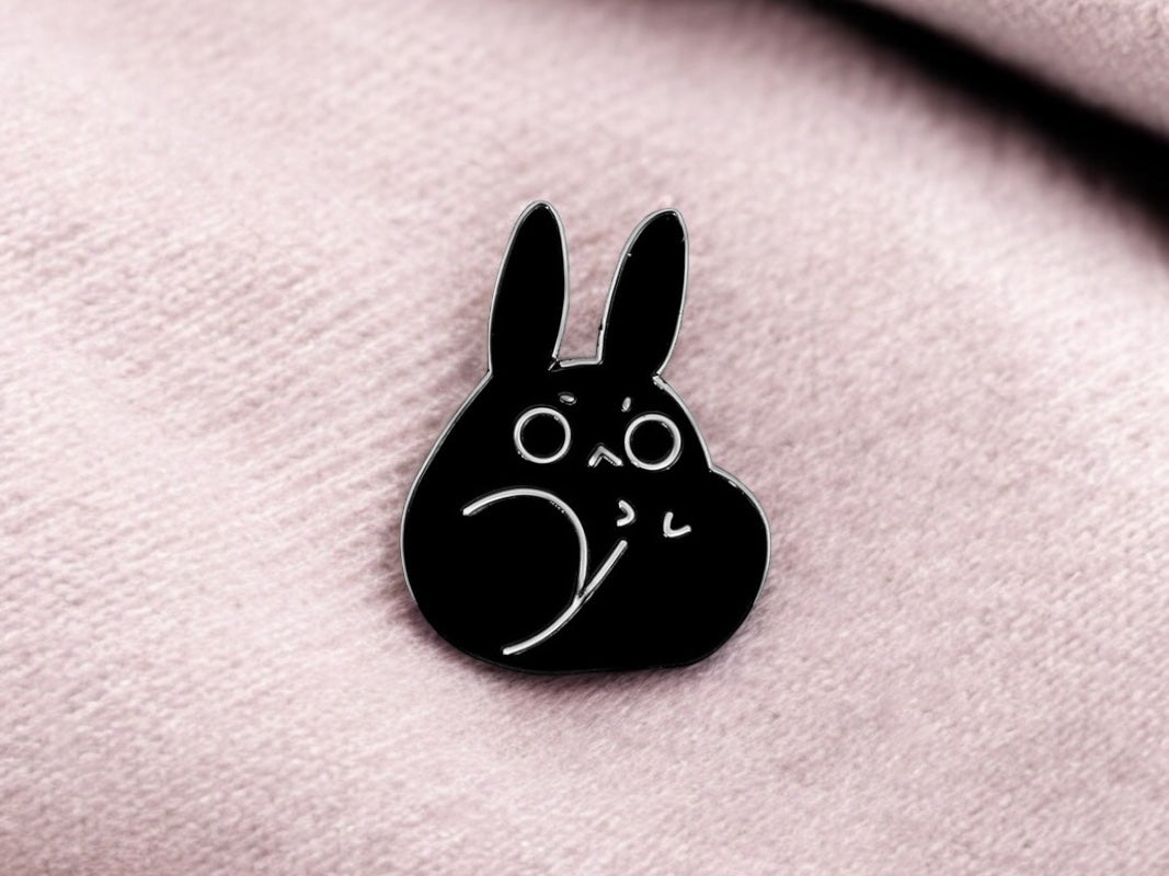 Pin's Broche Email | Chat Lapin Noir | Chaton Mignon | Kawaii | Fun | Humour