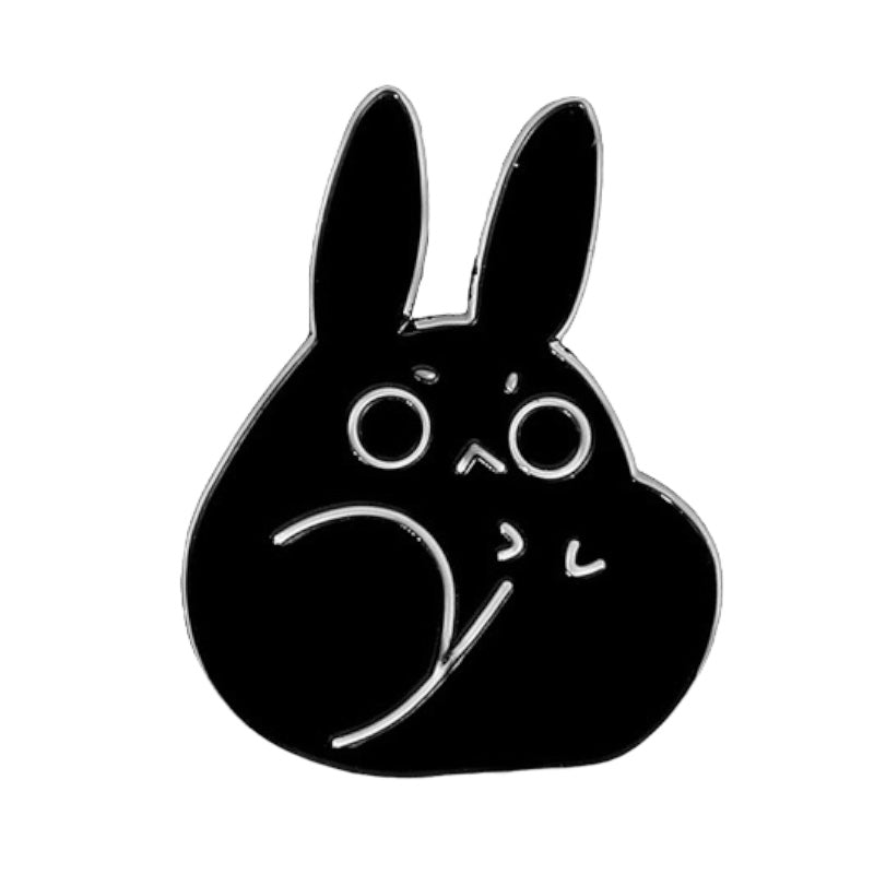 Pin's Broche Email | Chat Lapin Noir | Chaton Mignon | Kawaii | Fun | Humour