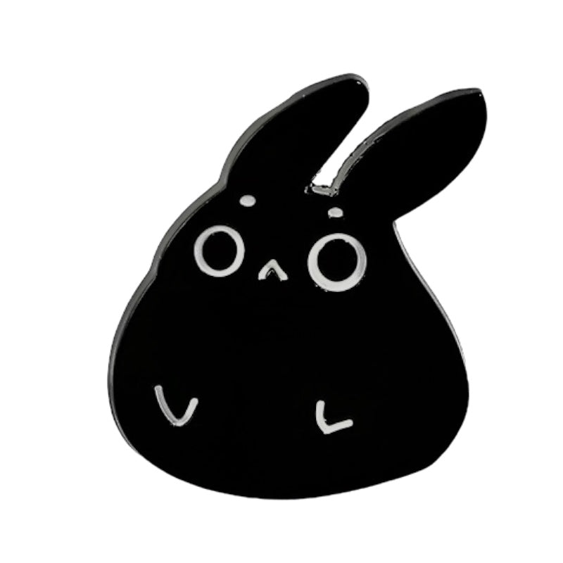 Pin's Broche Email | Chat Lapin Noir | Chaton Mignon | Kawaii | Fun | Humour