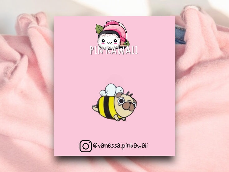 Pin's Broche Email | Dessin Animé Chien Abeille | Kawaii | Mignon Humour Fun