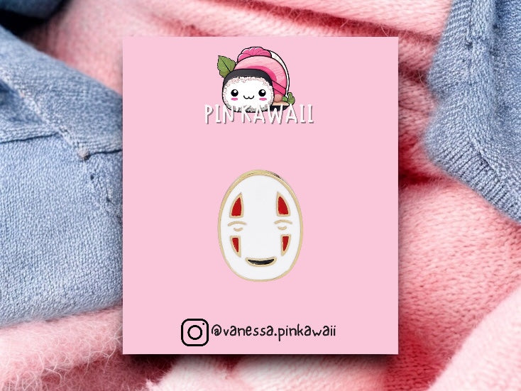 Pin's Broche Email | Fantôme Visage | Cute Mignon | Humour Fun | Kawaii