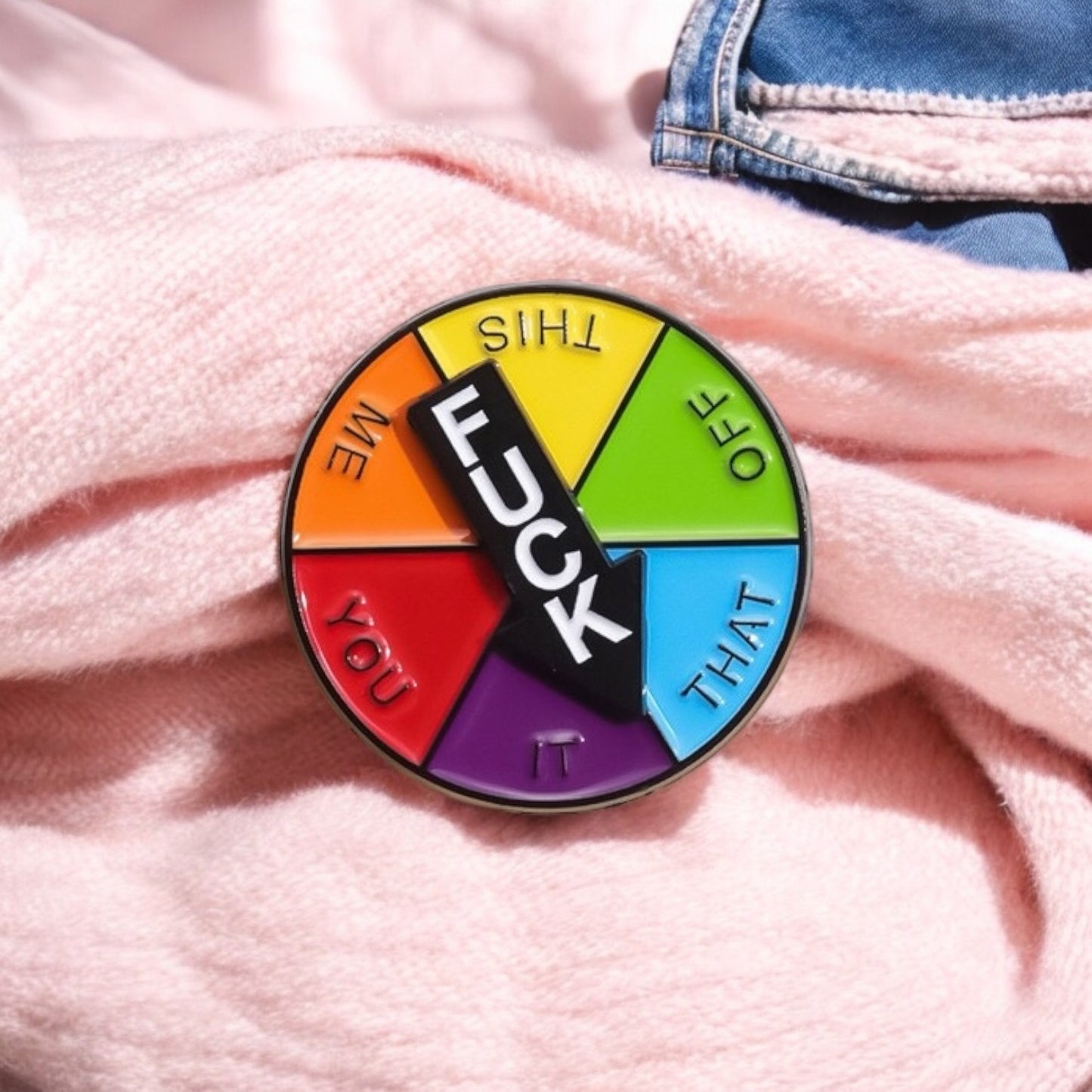 Pin's Broche Email | Fuck | Off This That You  | Flèche qui tourne | Kawaii Mignon