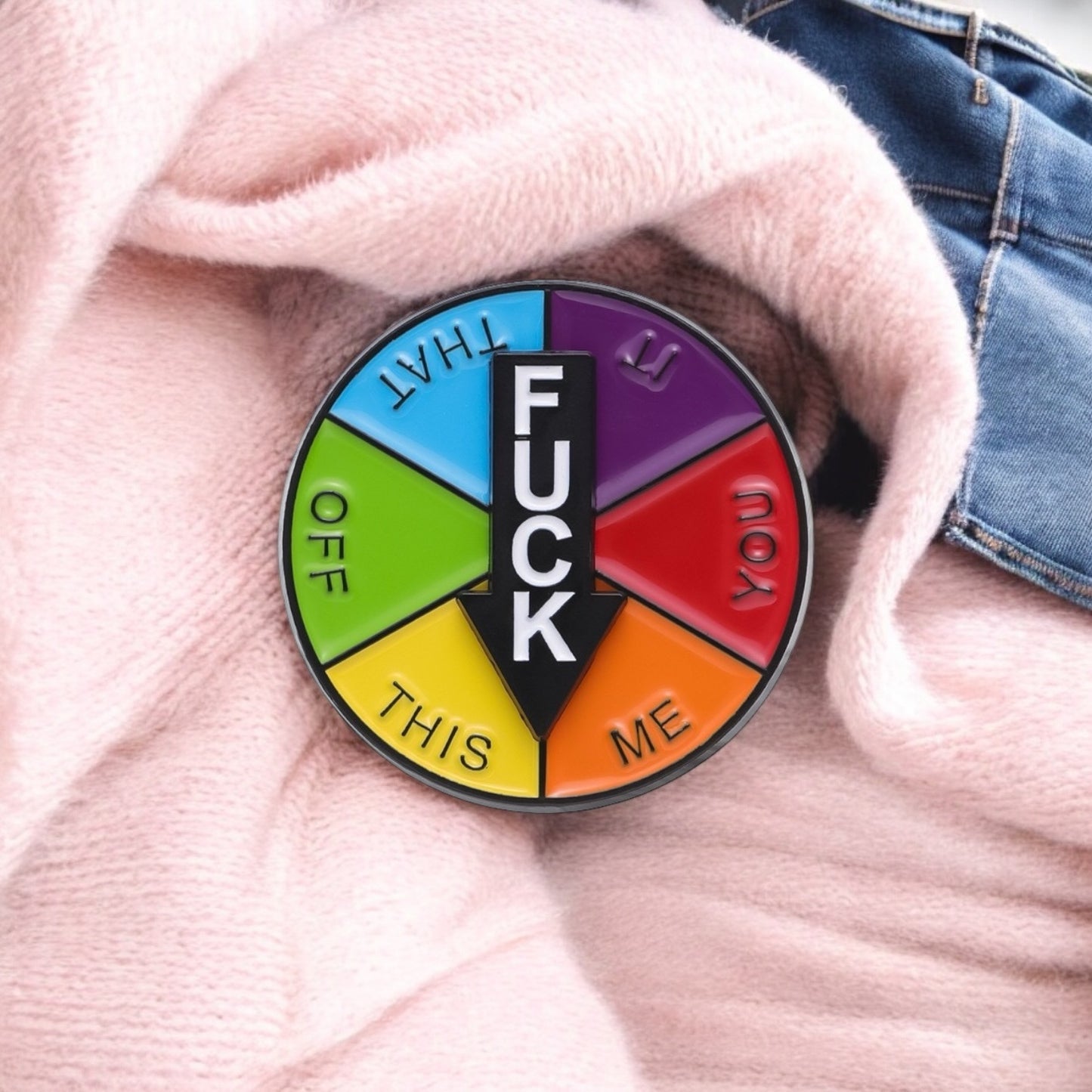 Pin's Broche Email | Fuck | Off This That You  | Flèche qui tourne | Kawaii Mignon