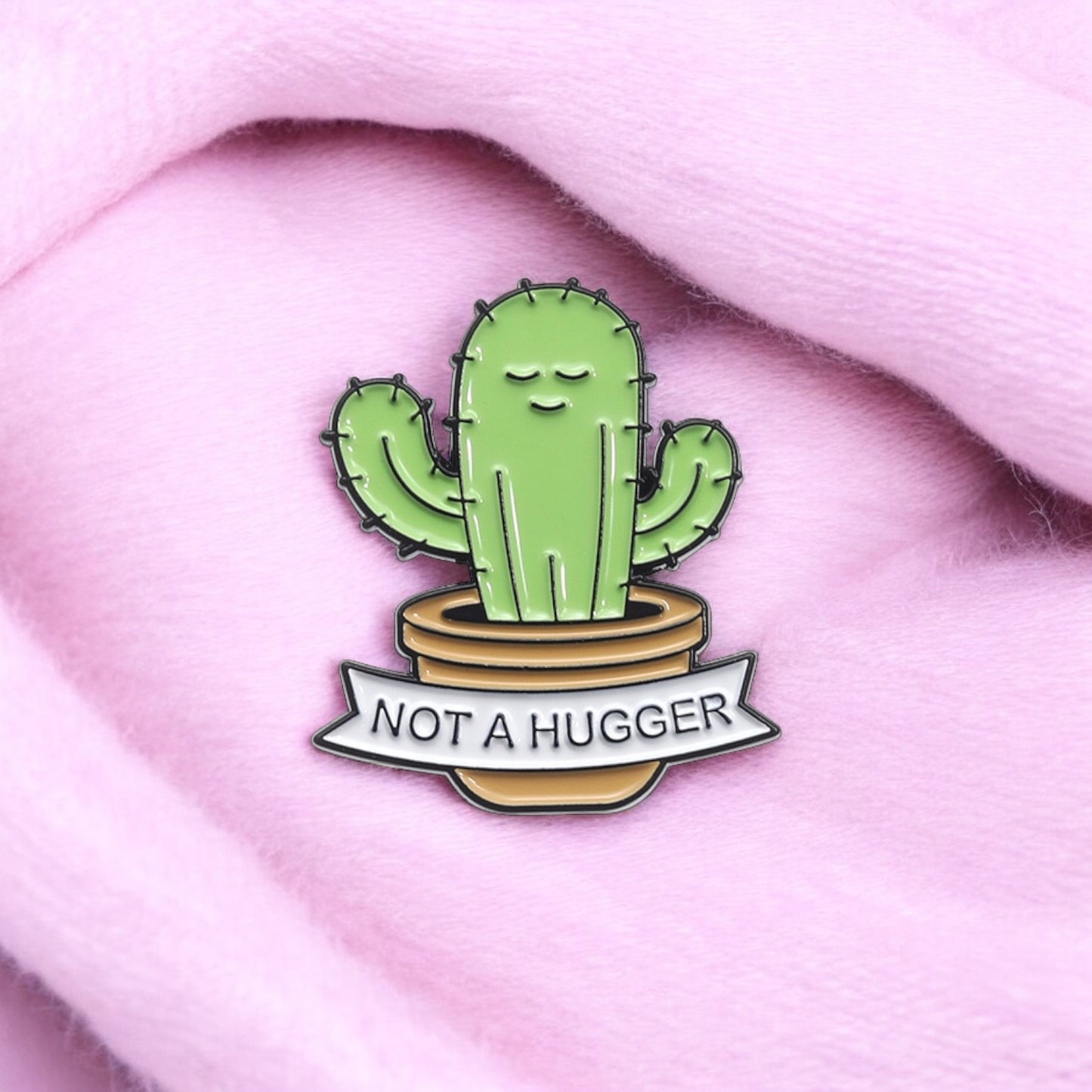 Pin's Broche Email | Grenouille Couteau Cactus Hugger  | Humour | Mignon | Fun | Kawaii