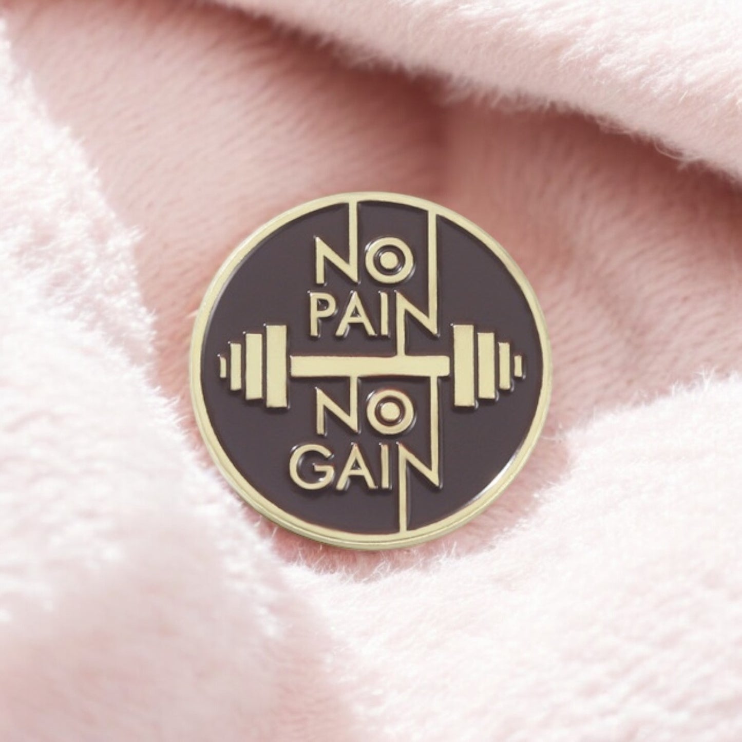 Pin's Broche Email | No Pain No Gain | Musculation | Kawaii | Fun | Humour Mignon