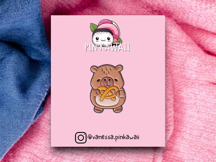 Pin's Broche Email | Cappy Gourmand | Amoureux de Cappy | Mignon | Kawaii | Fun | Humour Cappy