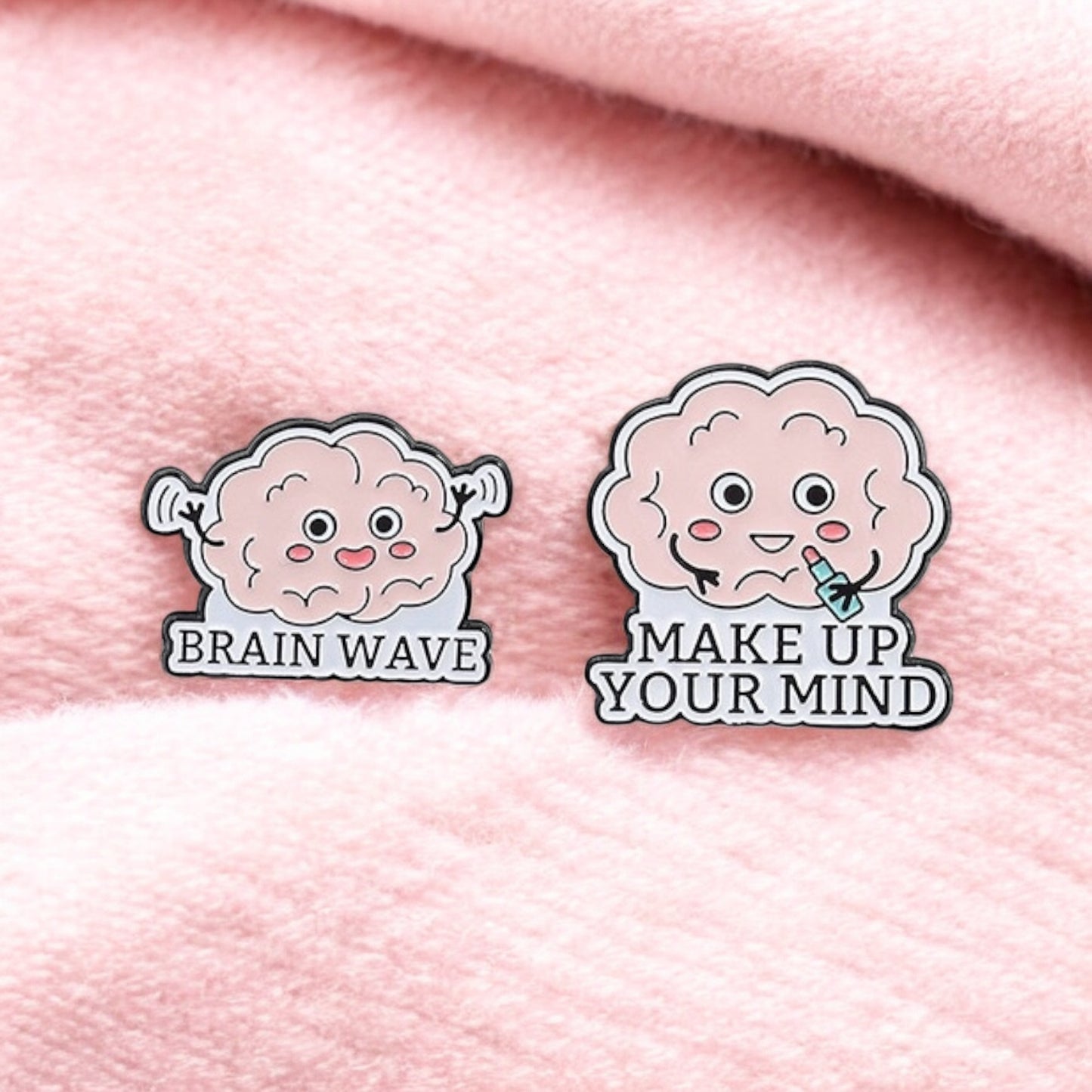 Pin's Broche Email | Mental Health Matters | Santé Mental | Humour | Kawaii | Mignon Brain