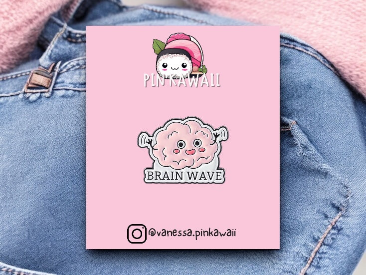 Pin's Broche Email | Mental Health Matters | Santé Mental | Humour | Kawaii | Mignon Brain