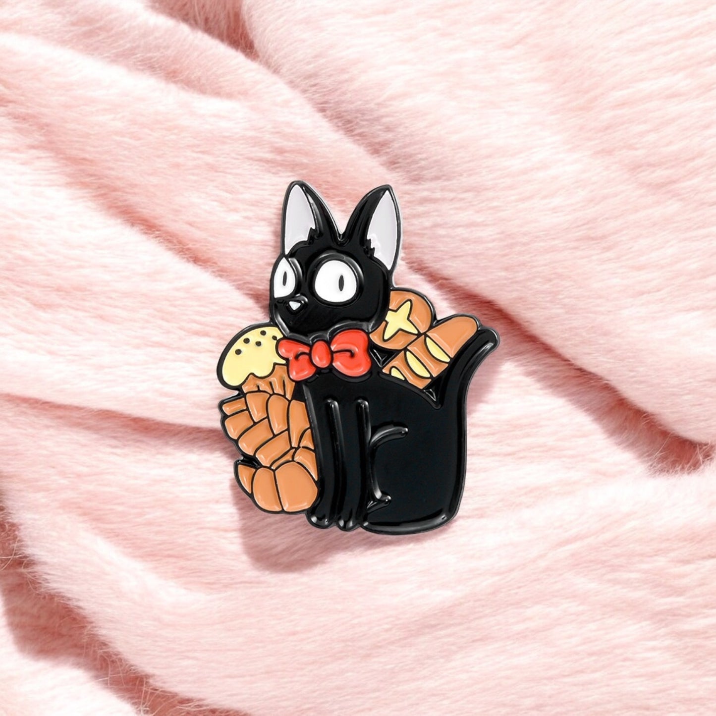 Pin's Broche Email | Chat Boulangerie | Chat Noir | Kawaii | Mignon Dessin Animé