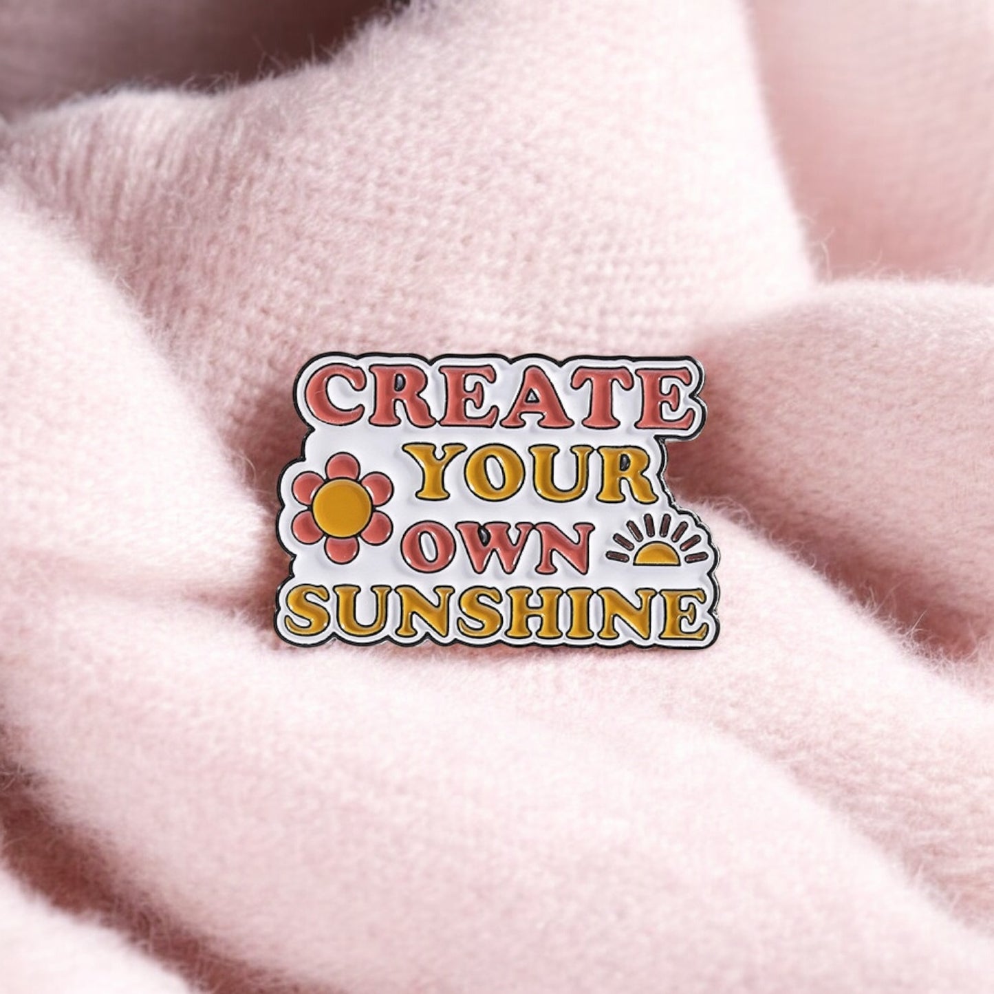 Pin's Broche Email | Sunshine Message Positif | Kawaii | Humour Text Fun