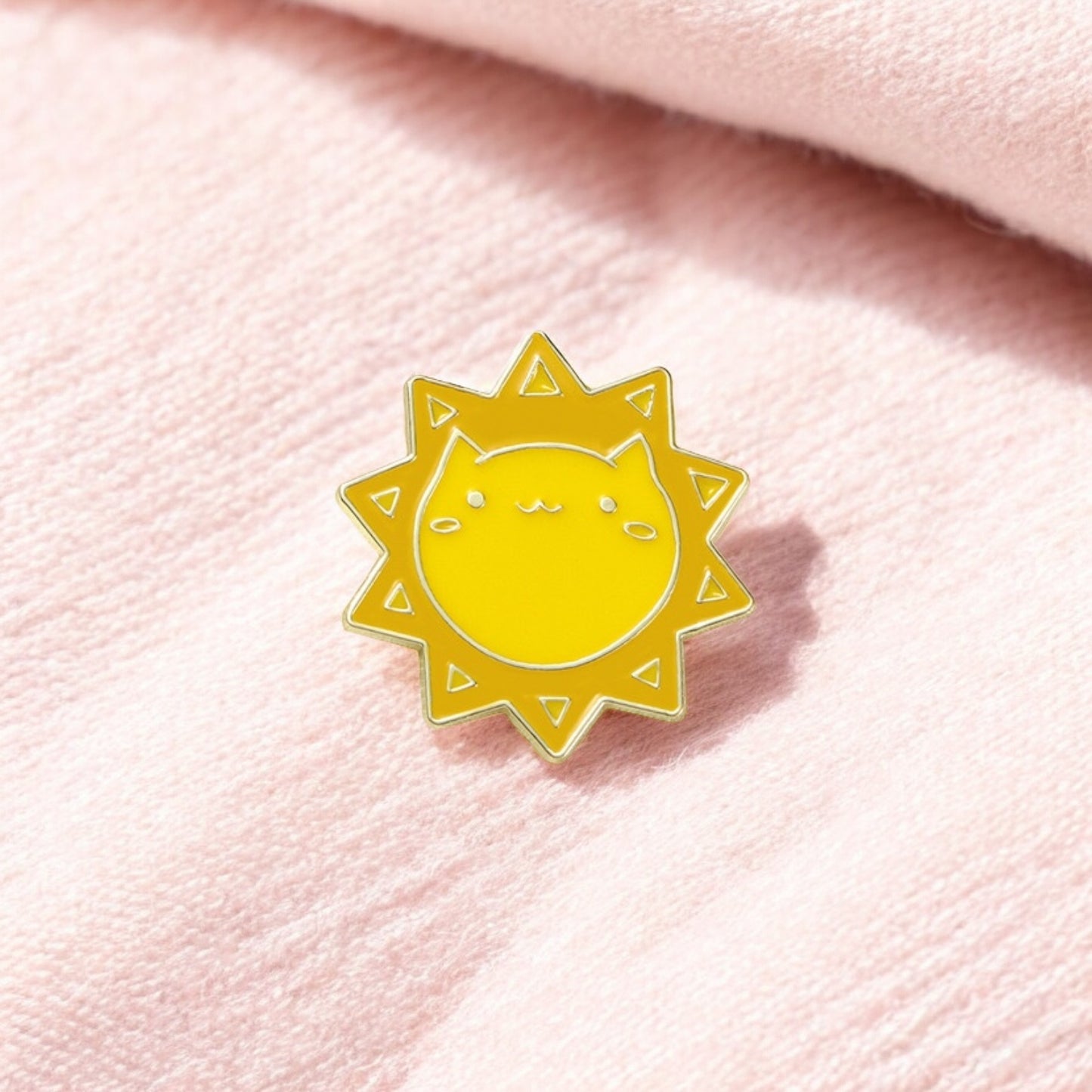 Pin's Broche Email | Chat Soleil | Kawaii | Mignon Dessin Animé