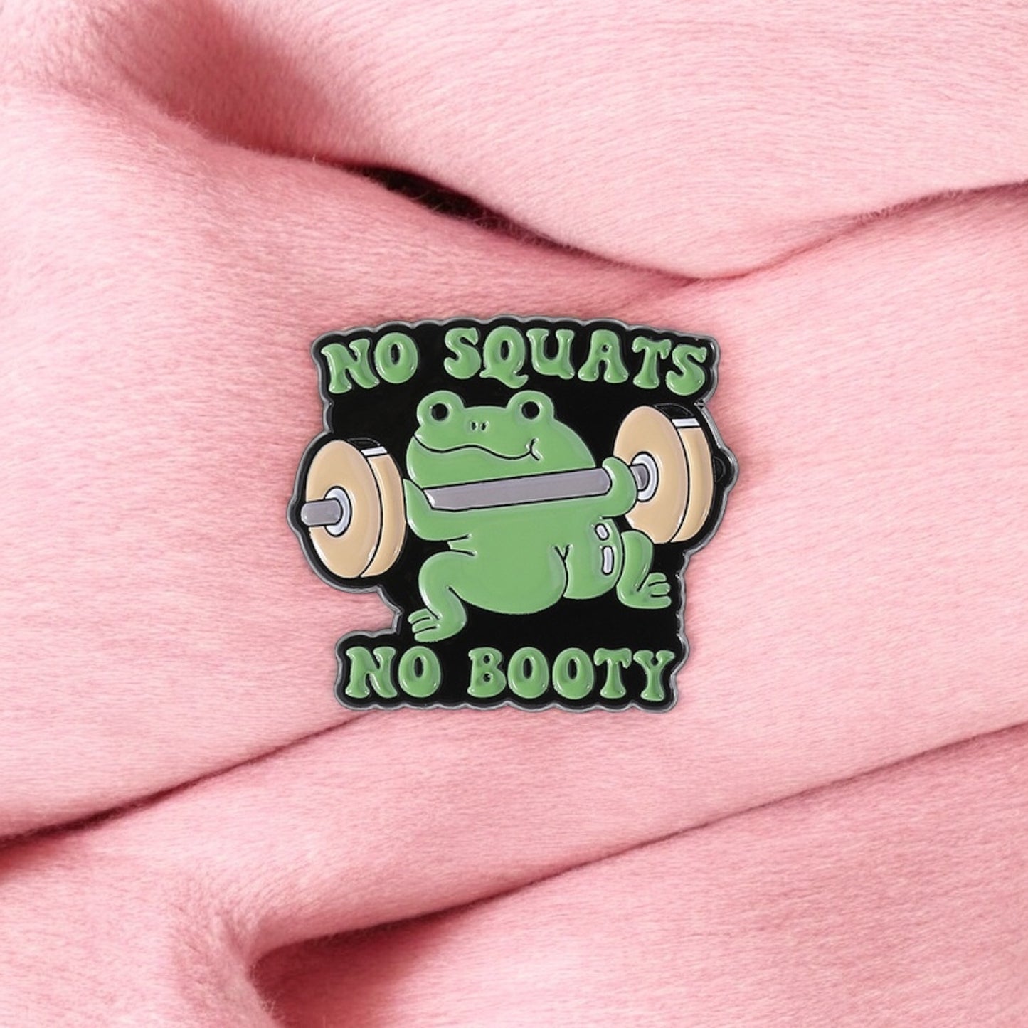 Pin's Broche Email | Grenouille | Culturiste Musculation | Kawaii | Fun | Humour No squats No Booty