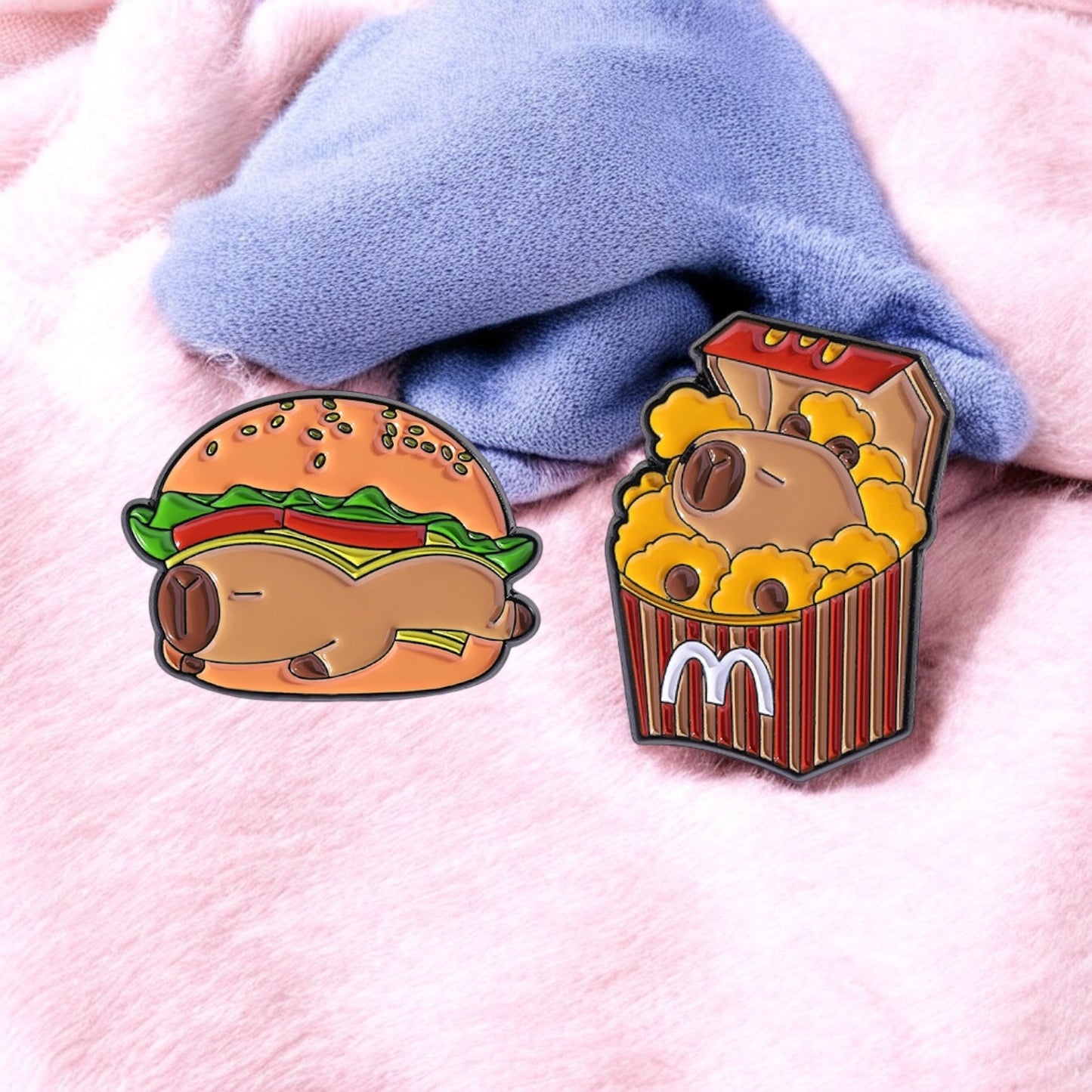 Pin's Broche Email | Cappy Burger Nuggets | Fast Food | Kawaii Mignon | Fun | Humour