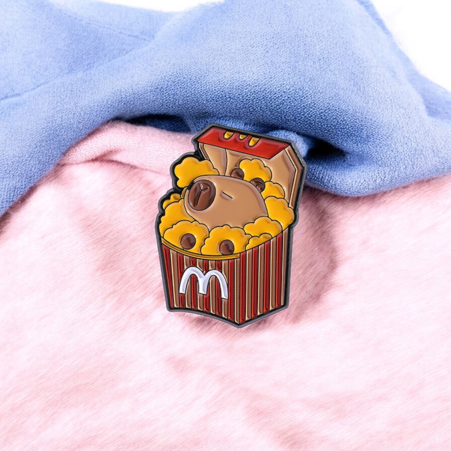 Pin's Broche Email | Cappy Burger Nuggets | Fast Food | Kawaii Mignon | Fun | Humour
