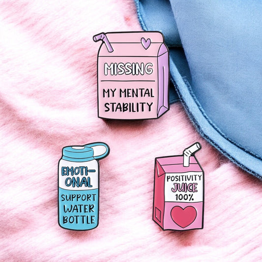 Pin's Broche Email | Mental Health | Santé Mental | Humour | Kawaii | Mignon Boisson