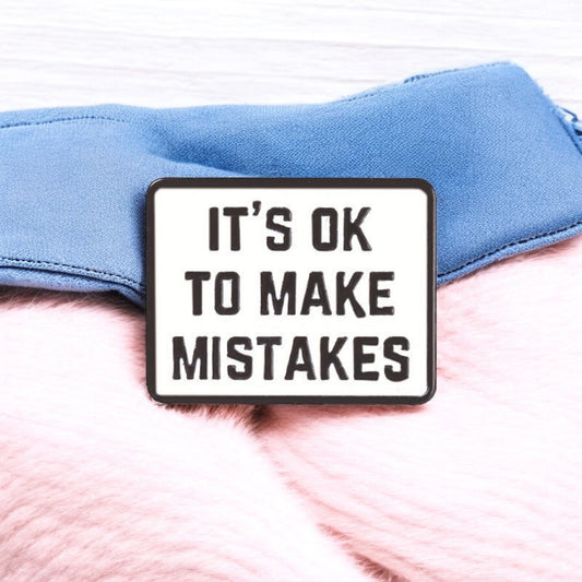 Pin's Broche Email | Ok to make Mistake | Kawaii | Fun | Humour Mignon Text