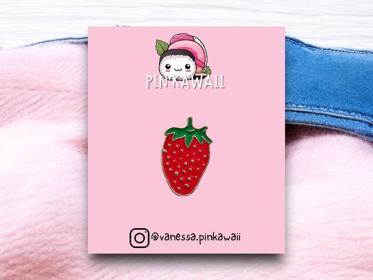 Pin's Broche Email | Fraise Kawaii | Fraise | Kawaii | Fun | Humour