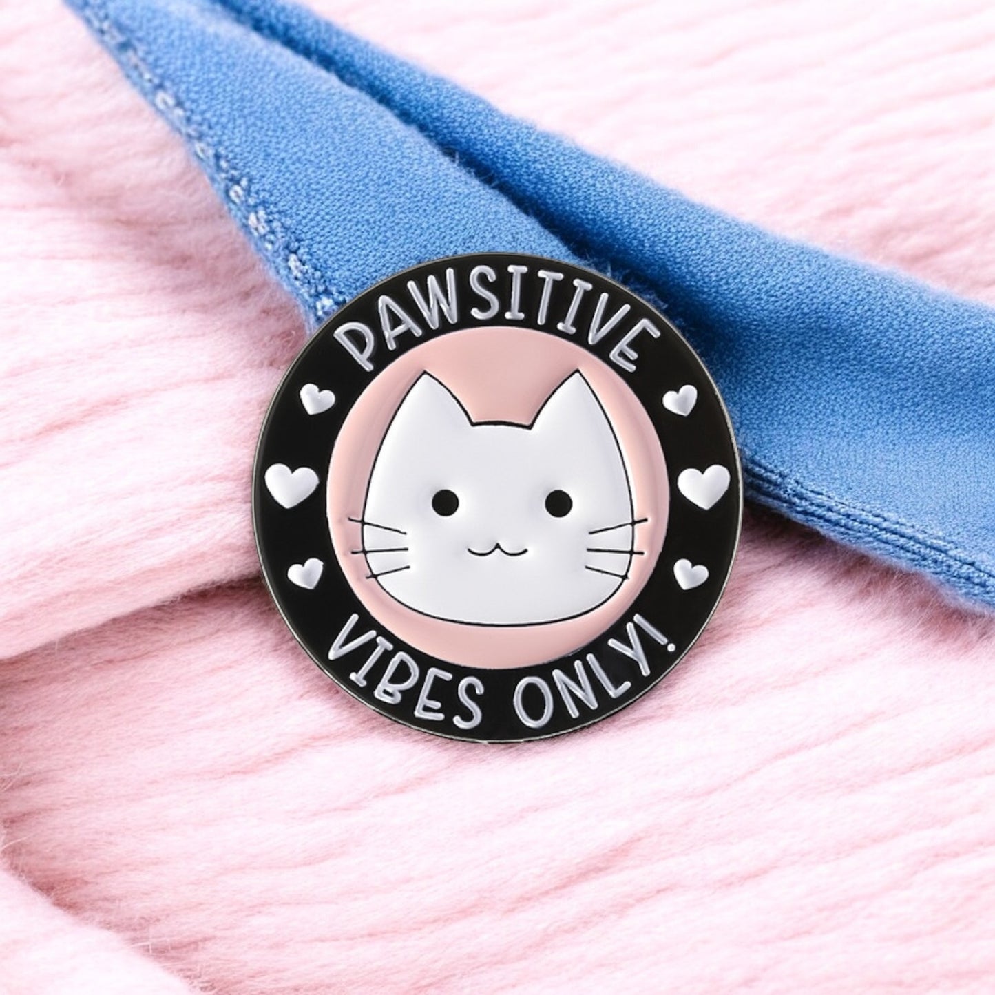 Pin's Broche Email | Pawsitive | Amoureux des Chats | Kawaii Mignon
