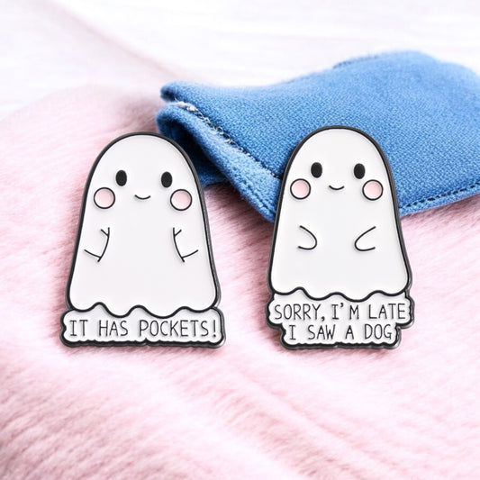 Pin's Broche Email | FantômE | Fantome | Cute Mignon | Humour Fun Halloween Horreur | Kawaii