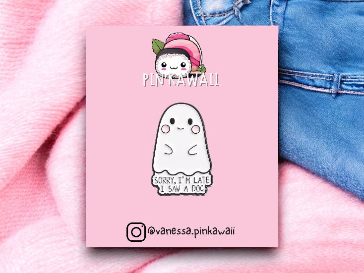 Pin's Broche Email | FantômE | Fantome | Cute Mignon | Humour Fun Halloween Horreur | Kawaii