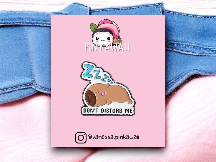 Pin's Broche Email | Cappy Toilette ou Endormi | Kawaii Mignon | Fun | Humour