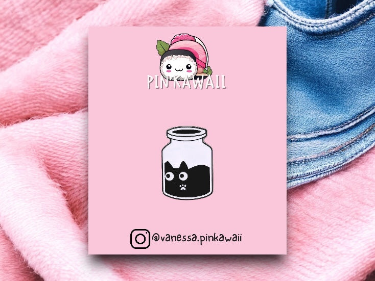 Pin's Broche Email | Chats dans un verre Bocal | Chaton | Kawaii | Fun | Humour