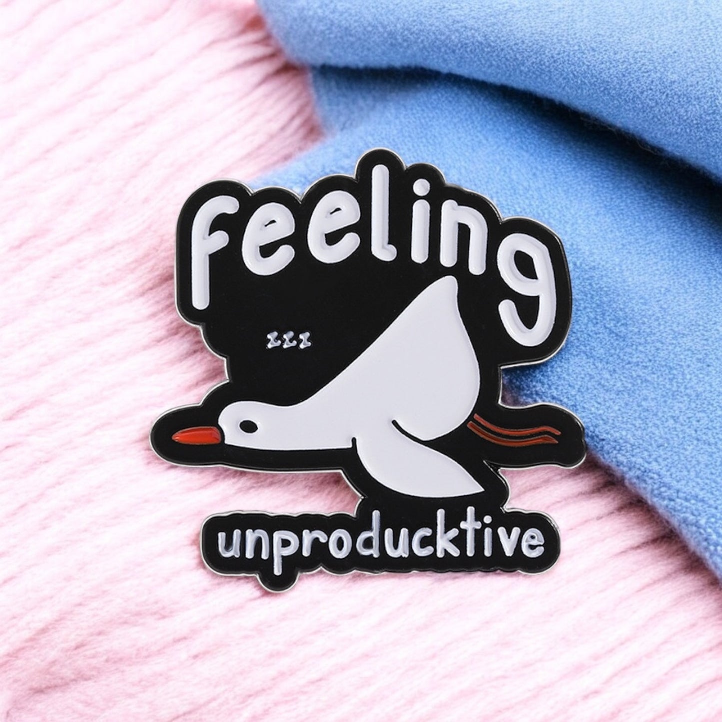 Pin's Broche Email | Canard Productif ou Non | Energie | Humour | Mignon | Fun | Kawaii