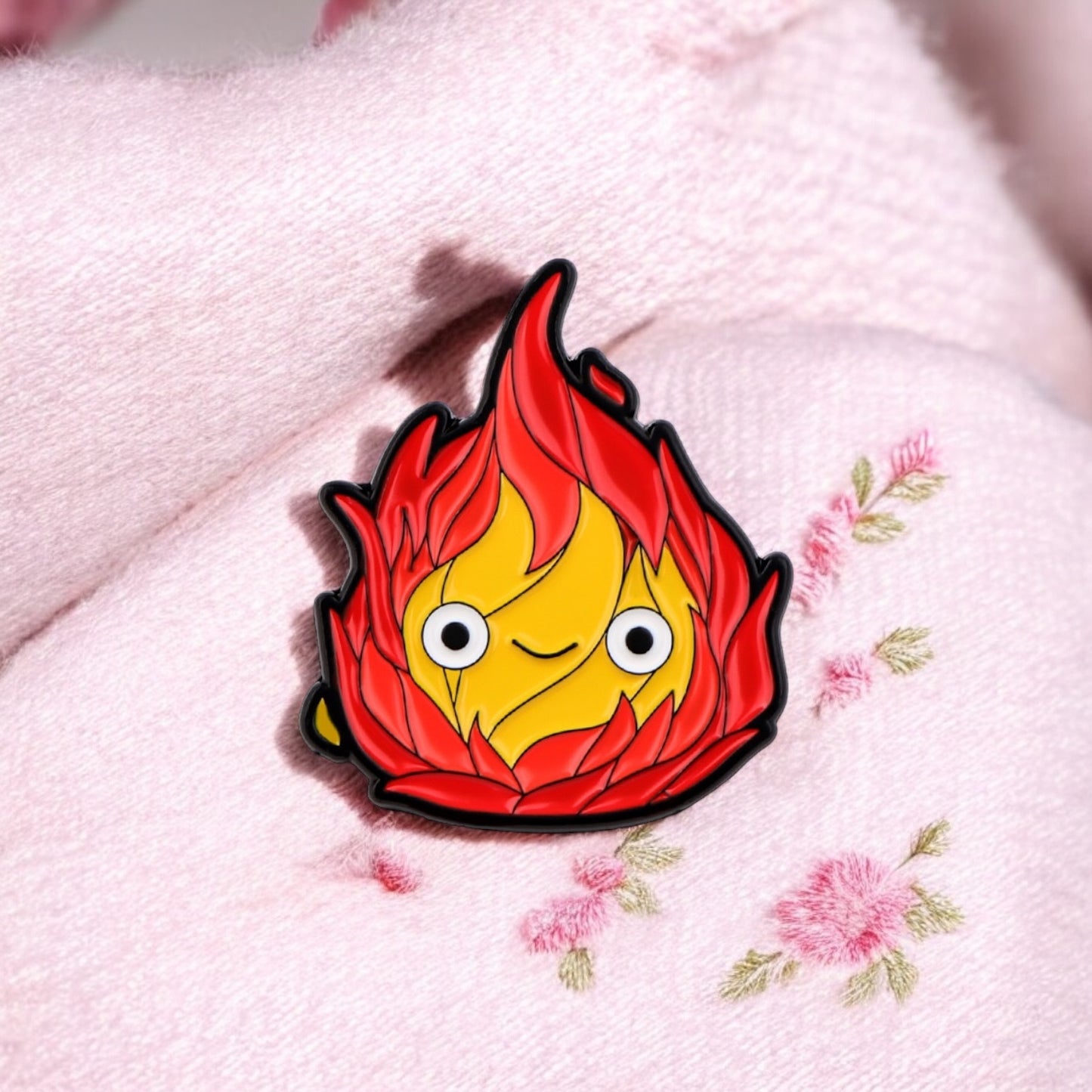 Pin's Broche Email | Petit Feu | Demon du Feu | Kawaii | Mignon