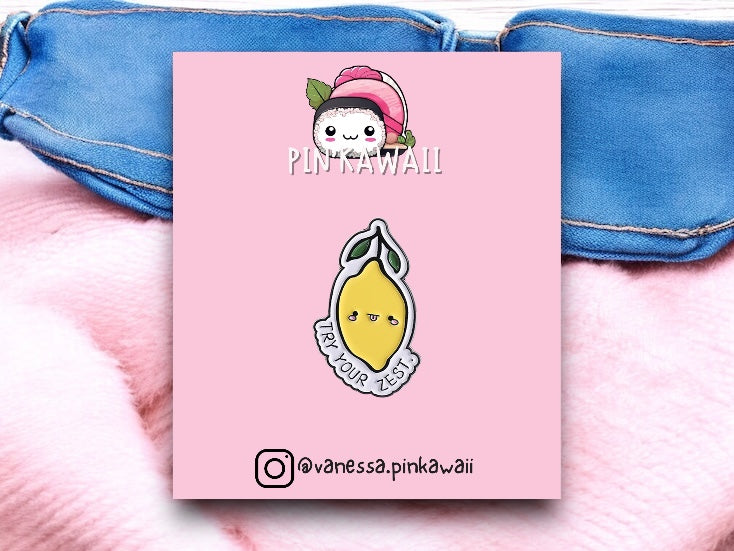Pin's Broche Email | Citron | Lemon Aid | Kawaii | Fun | Humour Jeu de Mot