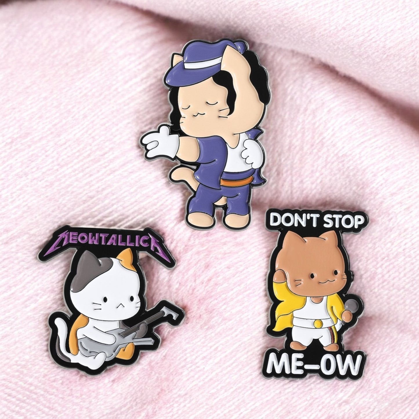 Pin's Broche Email | Chat Rock n Roll | Amoureux des Chats | Kawaii | Fun | Humour Mignon Pop Music