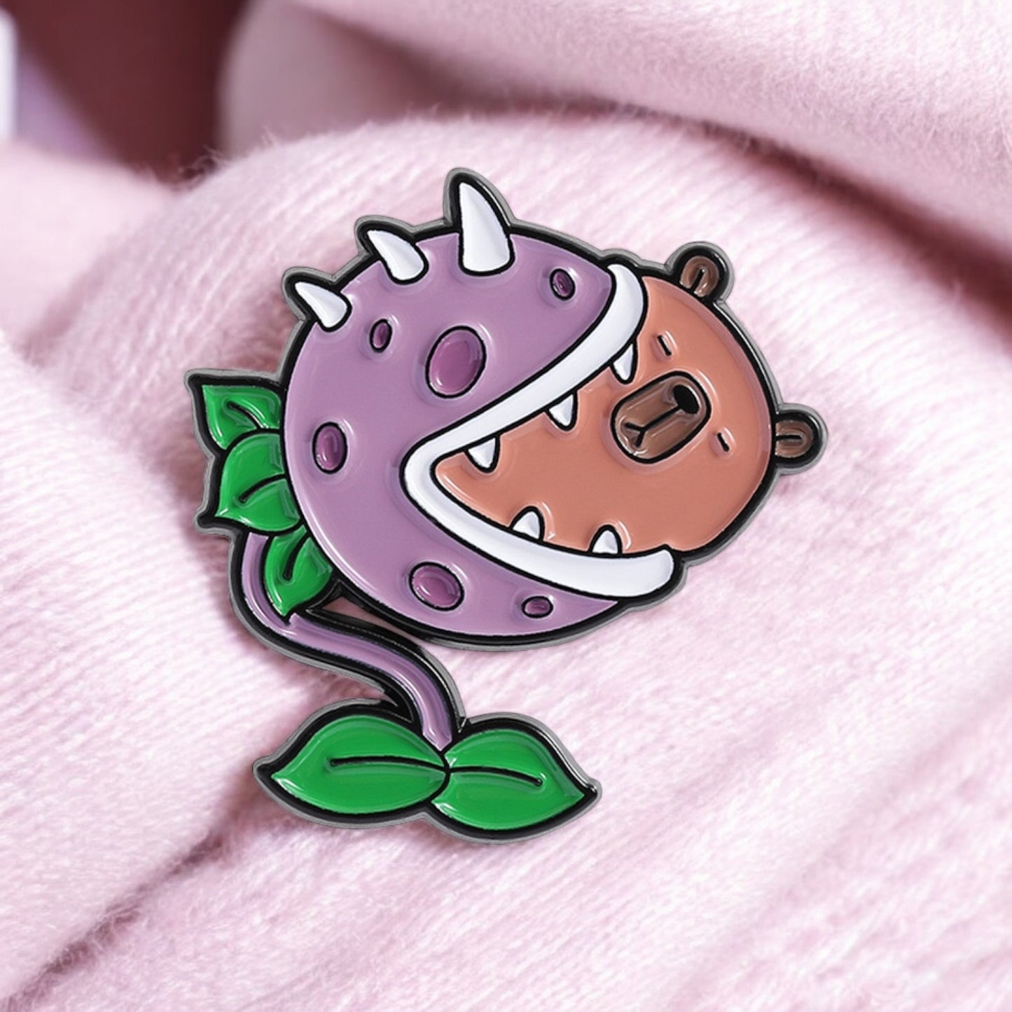 Pin's Broche Email | Cappy Plante Carnivore ou Mouette | Kawaii Mignon | Fun | Humour