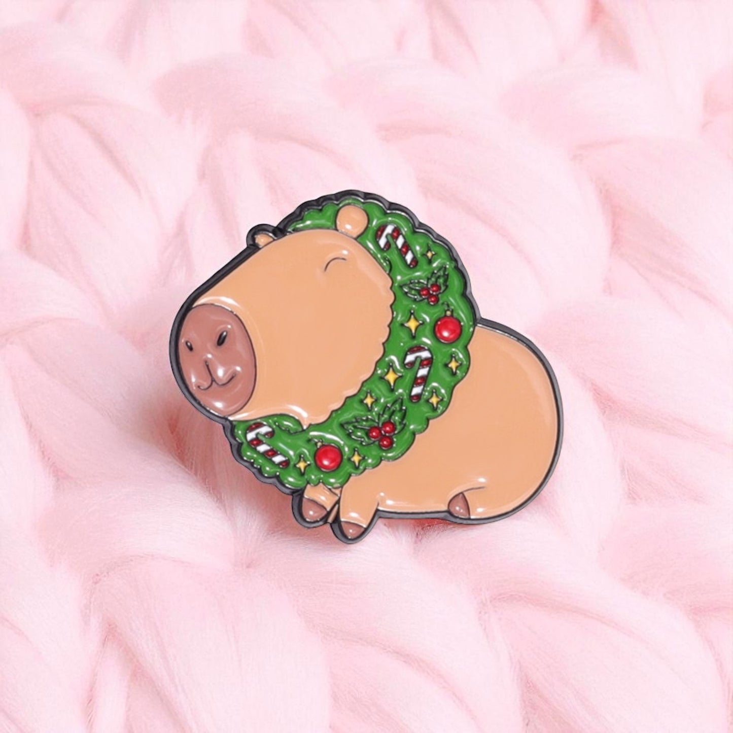 Pin's Broche Email | Cappy Noël | Kawaii Mignon | Fun | Humour Décoration Noël Fête fin Année