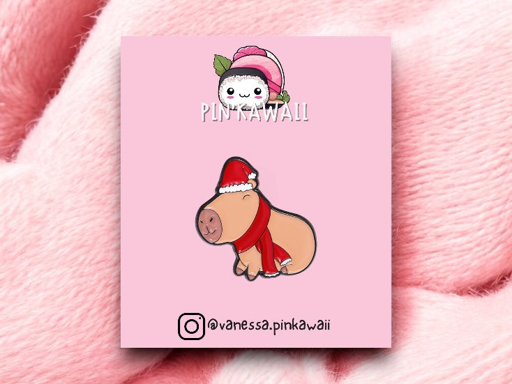 Pin's Broche Email | Cappy Noël | Kawaii Mignon | Fun | Humour Décoration Noël Fête fin Année