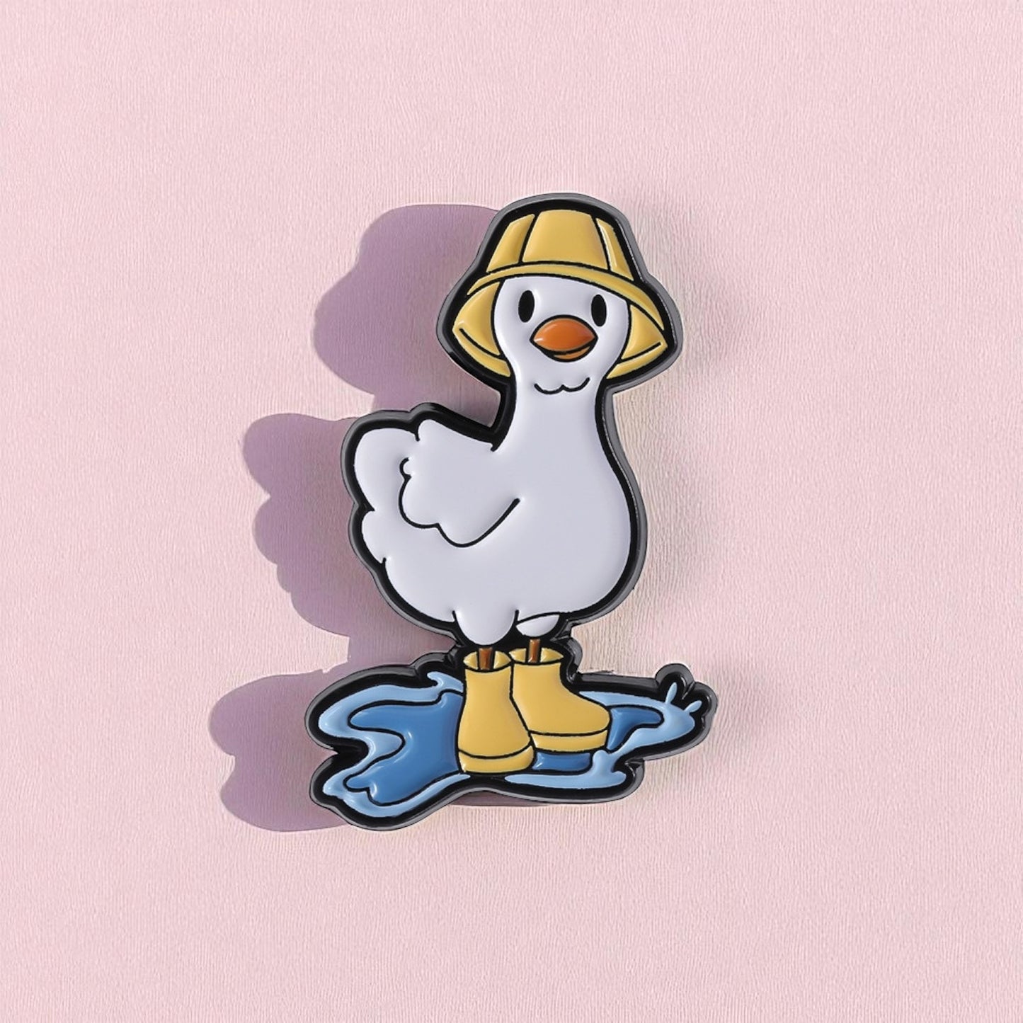 Pin's Broche Email |  Chat ou Canard Parapluie | Chat | Humour Dessin Animé | Kawaii | Fun