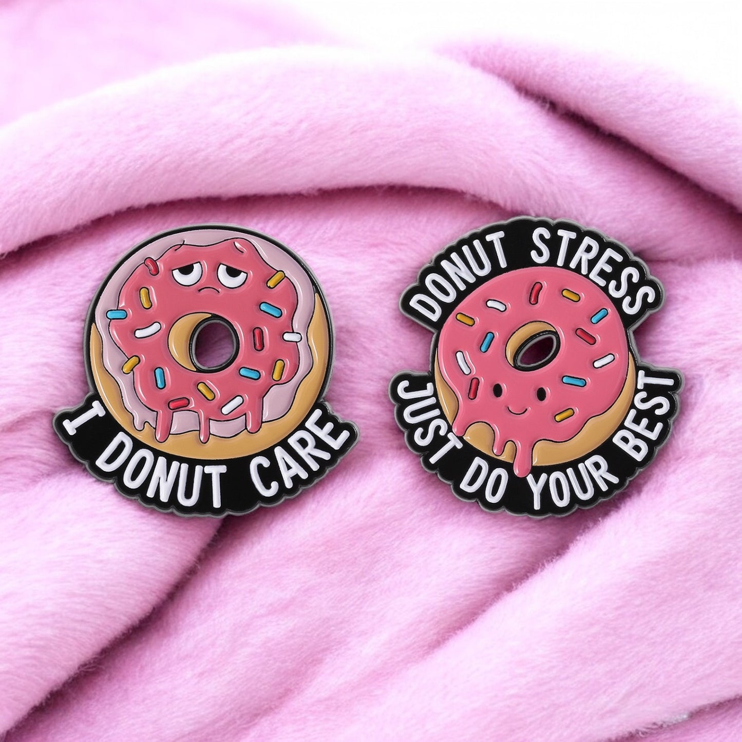 Pin's Broche Email | Donut Care Donut Stress | Kawaii | Fun | Humour