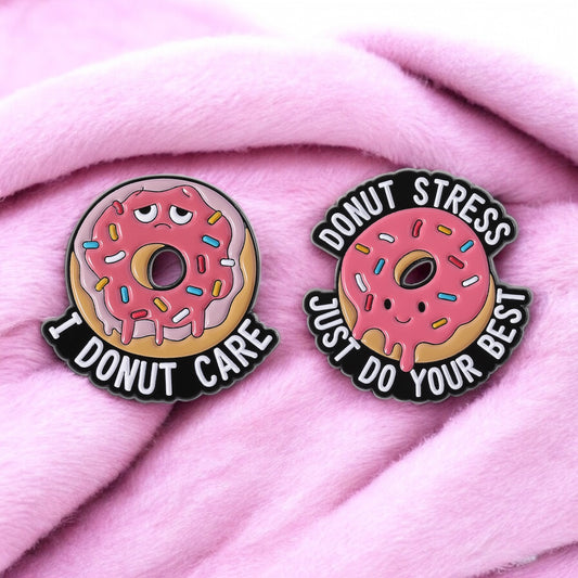 Pin's Broche Email | Donut Care Donut Stress | Kawaii | Fun | Humour