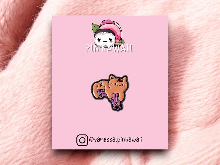 Pin's Broche Email | Chat Couteau Pistolet | Chat | Cute Mignon | Humour Fun | Kawaii