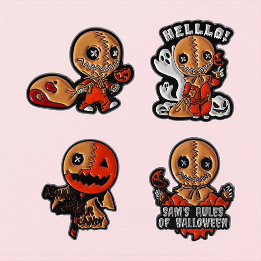 Pin's Broche Email | Epouventail Halloween | Citrouille | Cute Mignon | Humour Fun Halloween Horreur | Kawaii
