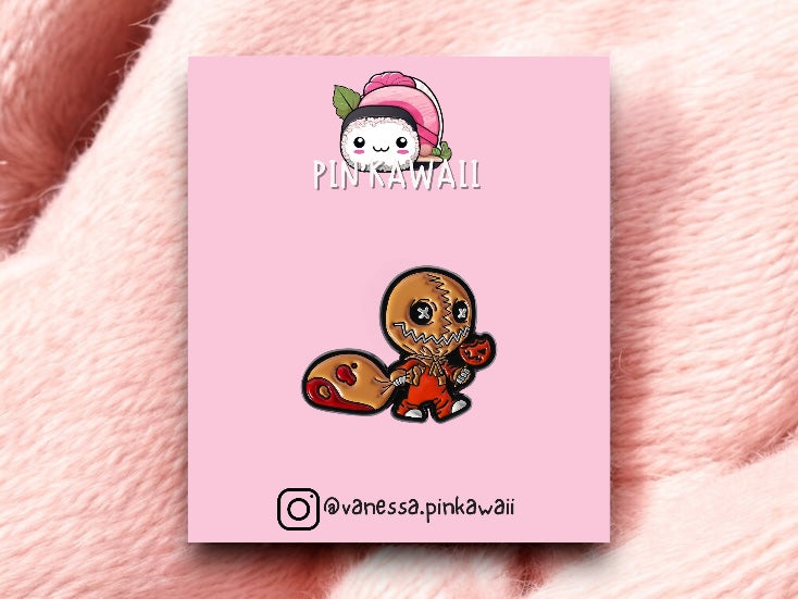 Pin's Broche Email | Epouventail Halloween | Citrouille | Cute Mignon | Humour Fun Halloween Horreur | Kawaii
