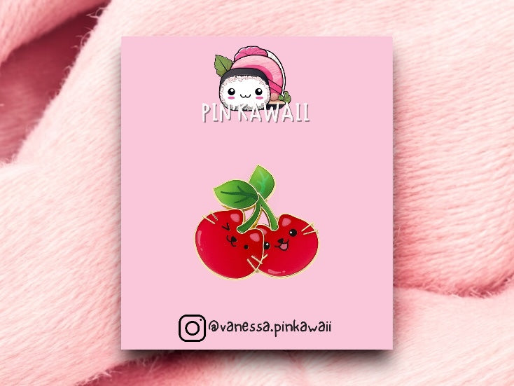 Pin's Broche Email | Chat Fruits | Orange, Poire et Pomme | Kawaii | Fun | Humour