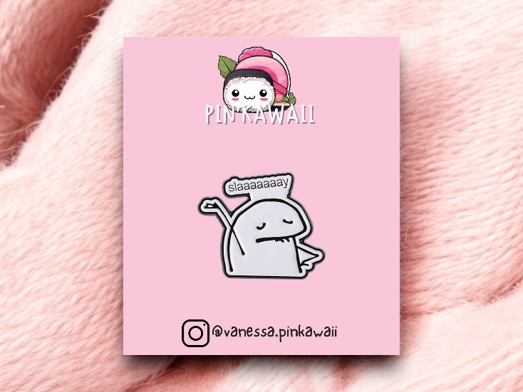 Pin's Broche Email | Bonhomme Slay Danse Trend | Kawaii | Fun | Humour