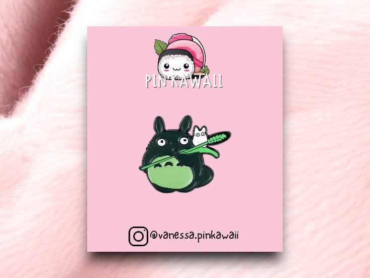 Pin's Broche Email | Chat Lapin Gris | Totoro | Kawaii Mignon