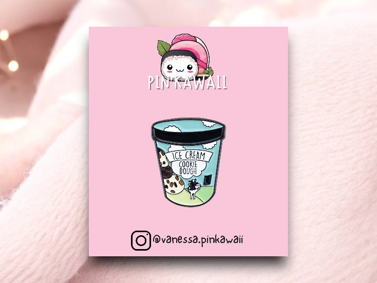 Pin's Broche Email | Mignon Tasse de Thé ou Pot Glace | Jeu de Mots | Kawaii | Fun | Mignon Dessin Animé