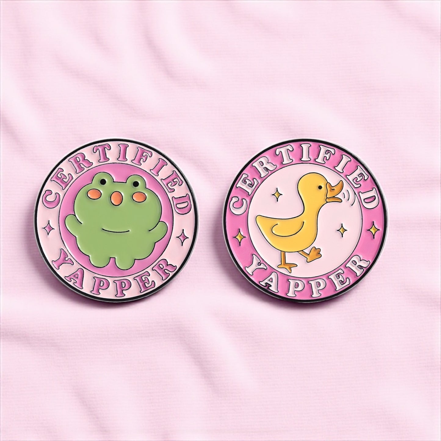 Pin's Broche Email | Grenouille ou Canard | Certified Yapper | Kawaii | Fun