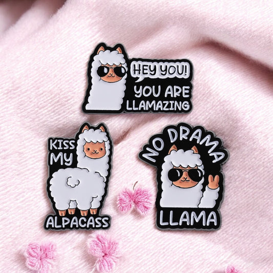 Pin's Broche Email | Lama Humour Jeu de mots | Kawaii | Fun