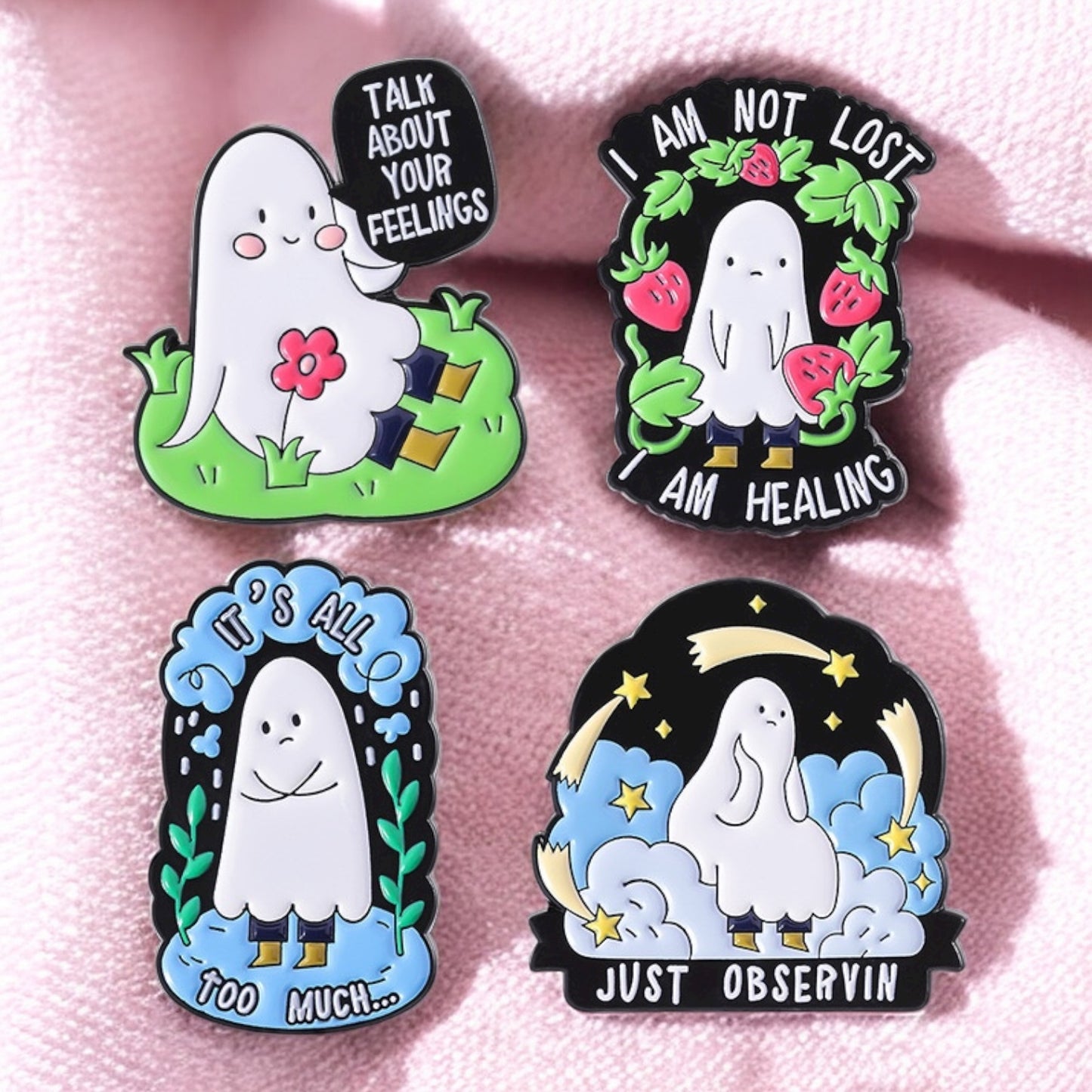 Pin's Broche Email | Fantôme | Cute Mignon | Humour Fun Halloween Horreur | Kawaii