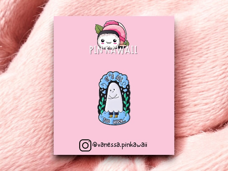 Pin's Broche Email | Fantôme | Cute Mignon | Humour Fun Halloween Horreur | Kawaii